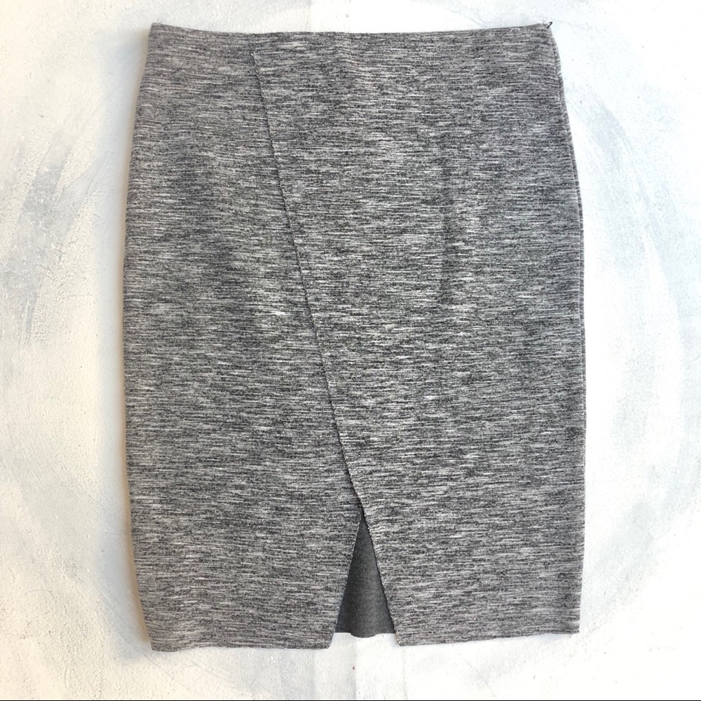Stradivarius Grey Asymmetrical Stretch Skirt